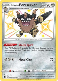 Galarian Perrserker (SV087/122)  - Shining Fates Shiny Vault Holofoil