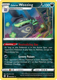 Galarian Weezing (42/72)  - Shining Fates Holofoil