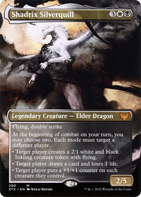 Shadrix Silverquill (Borderless Alternate Art) [Strixhaven: School of Mages]