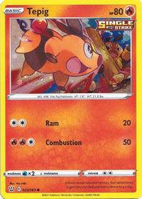 Tepig (023/163) (Cosmos Holo) [Épée et bouclier : styles de combat] 