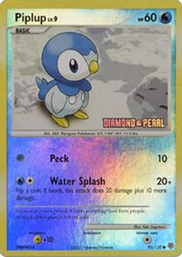 Piplup [Diamond and Pearl] (93/130)  - Burger King Promos Reverse Holofoil