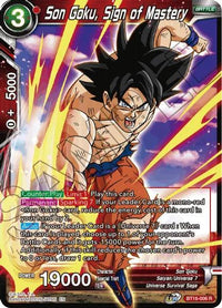Son Goku, Sign of Mastery (BT16-006) [Realm of the Gods] - POKÉ JEUX