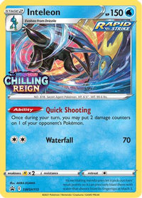 Inteleon (Prerelease) (SWSH113/307)  - SWSH Sword & Shield Promo Cards Holofoil