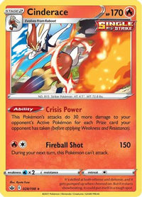 Cinderace (28/198)  - SWSH06 Chilling Reign Holofoil