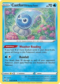 Forme pluvieuse Castform (033/198) [Épée et bouclier : Chilling Reign] 