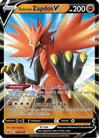 Galarian Zapdos V (80/198)  - SWSH06 Chilling Reign Holofoil