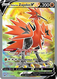 Galarian Zapdos V (Full Art) (173/198) - SWSH06 Chilling Reign Holofoil