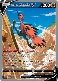Galarian Zapdos V (Alternate Full Art) (174/198) - SWSH06 Chilling Reign Holofoil