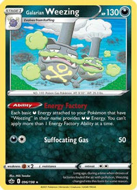 Galarian Weezing (096/198) [Épée et bouclier : Chilling Reign] 