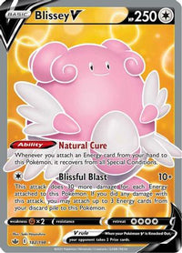 Blissey V (Full Art) (182/198) - SWSH06 Chilling Reign Holofoil