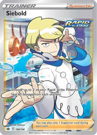 Siebold (Full Art) (198/198) - SWSH06 Chilling Reign Holofoil