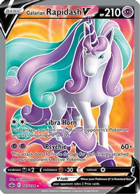 Galarian Rapidash V (Full Art) (167/198)  - SWSH06 Chilling Reign Holofoil