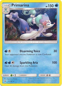 Primarina (Water Web Holo) (41/149)  - Miscellaneous Cards & Products Holofoil