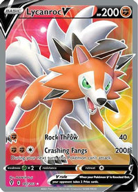 Lycanroc V (Full Art) (187/203)  - SWSH07 Evolving Skies Holofoil