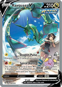 Rayquaza V (Alternate Full Art) (194/203) - SWSH07 Evolving Skies Holofoil