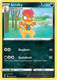 Scrafty (99/203)  - SWSH07 Evolving Skies