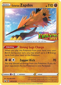 Galarian Zapdos (Prerelease) (SWSH124/307) - SWSH Sword & Shield Promo Cards Holofoil