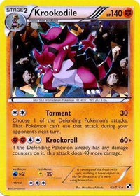 Krookodile (Cracked Ice Holo) (65/114)  - Blister Exclusives Holofoil