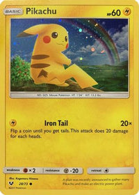Pikachu (28/73) (Cosmos Holo) [Soleil et Lune : Légendes brillantes] 