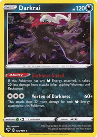 Darkrai (Cosmos Holo) (105/189) - Miscellaneous Cards & Products Holofoil