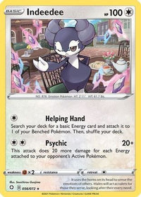 Indeedee (056/072) (Thème Deck exclusif) [Épée et Bouclier : Shining Fates] 
