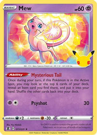 Mew (11/025) - Celebrations Holofoil