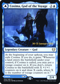 Cosima, God of the Voyage // The Omenkeel [Kaldheim Prerelease Promos]