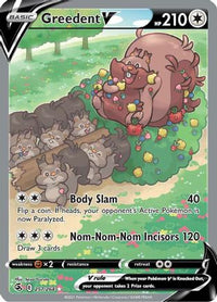 Greedent V (Alternate Full Art) (257/264)  - SWSH08 Fusion Strike Holofoil