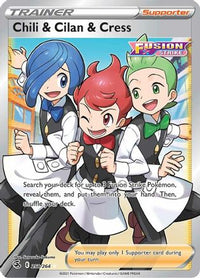 Chili & Cilan & Cress (Full Art) (258/264)  - SWSH08 Fusion Strike Holofoil