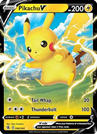 Pikachu V (86/264) - SWSH08 Fusion Strike Holofoil