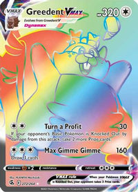 Greedent VMAX (Secret) (272/264) - SWSH08 Fusion Strike Holofoil