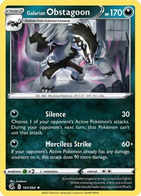 Galarian Obstagoon (161/264)  - SWSH08 Fusion Strike Holofoil