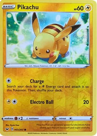 Pikachu (Reverse Cosmos Holo) (65/202)  - Miscellaneous Cards & Products Reverse Holofoil