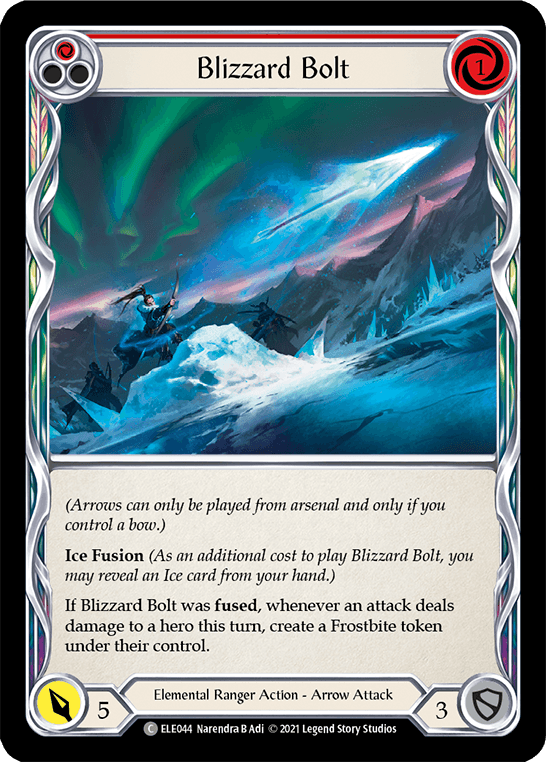 Blizzard Bolt (Red) [ELE044] (Tales of Aria) 1st Edition Rainbow Foil - POKÉ JEUX