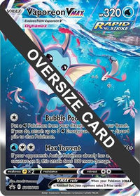 Vaporeon VMAX (SWSH182) (Carte Jumbo) [Épée et Bouclier : Promos Black Star] 