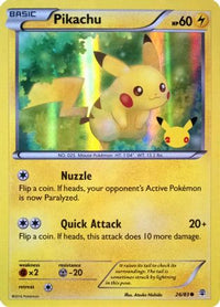 Pikachu (20th Anniversary) (26/83) - Miscellaneous Cards & Products Holofoil