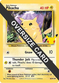 Pikachu (25th Anniversary) (58/102) - Jumbo Cards