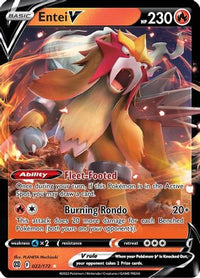 Entei V (22/172) - SWSH09 Brilliant Stars Holofoil