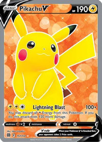 Pikachu V (157/172) [Épée et bouclier : étoiles brillantes] 