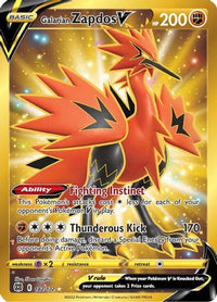 Galarian Zapdos V (Secret) (182/172) - SWSH09 Brilliant Stars Holofoil