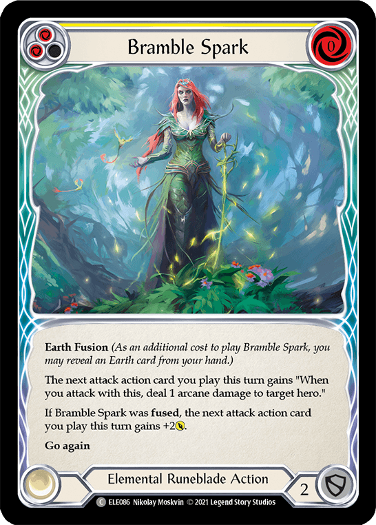Bramble Spark (Yellow) [ELE086] (Tales of Aria) 1st Edition Rainbow Foil - POKÉ JEUX