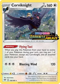Corviknight (Darkness Ablaze Stamped) (156/189) - Miscellaneous Cards & Products Holofoil