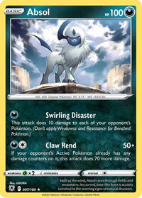 Absol (097/189) (Thème Deck Exclusif) [Épée et Bouclier : Radiance Astrale] 