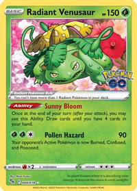 Radiant Venusaur (4/078) - Pokemon GO Holofoil