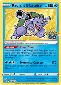 Radiant Blastoise (18/78)  - Pokemon GO Holofoil