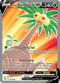 Alolan Exeggutor V (Full Art) (71/078) - Pokemon GO Holofoil