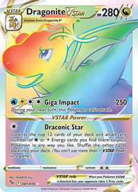 Dragonite VSTAR (Secret) (81/078) - Pokemon GO Holofoil