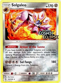 Solgaleo (Cosmic Eclipse Stamped) (142/236) - Miscellaneous Cards & Products Holofoil