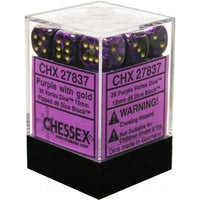 Dice: 36x D6: 12 mm: Vortex: Purple / Gold (EN) (Special Order)