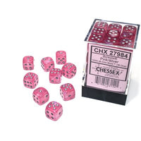 Dice: 36x D6: 12 mm: Borealis: Pink / Silver Luminary (EN) (Special Order)